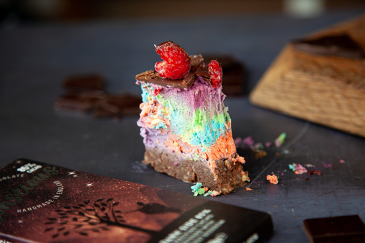Raw Rainbow Cheesecake