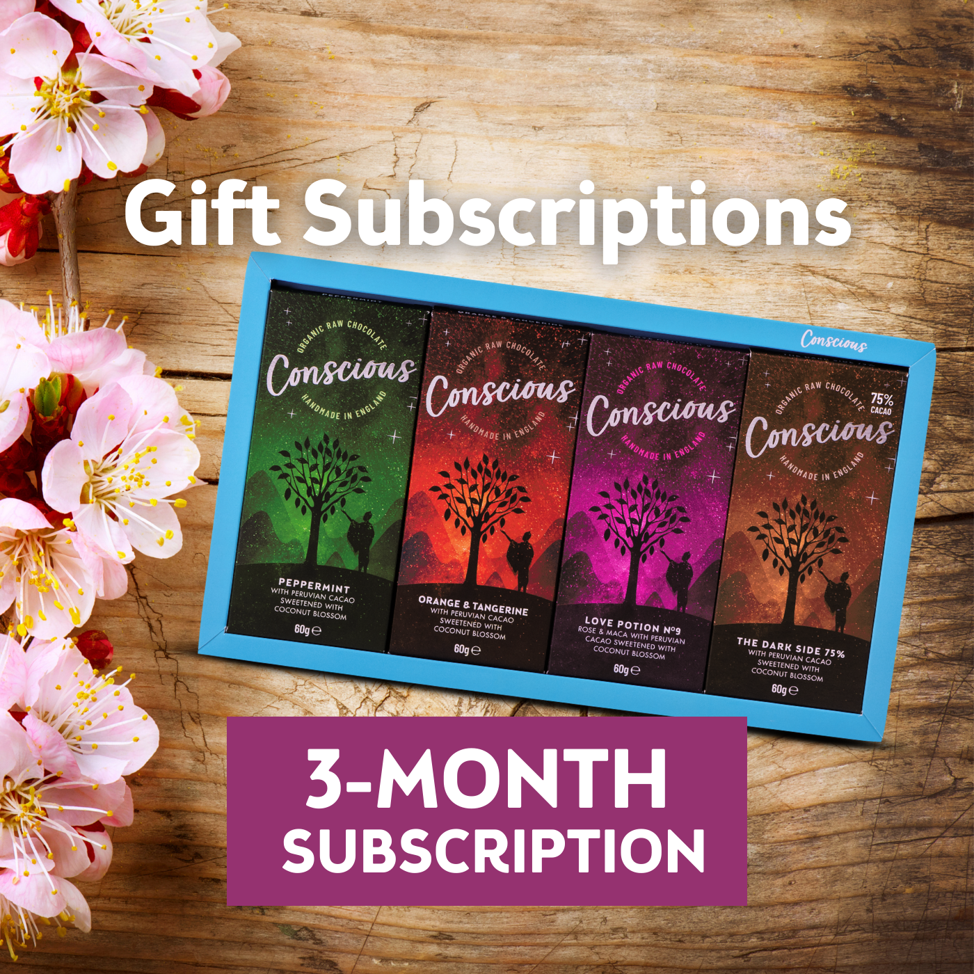 3-Month Gift Subscription – Conscious Chocolate
