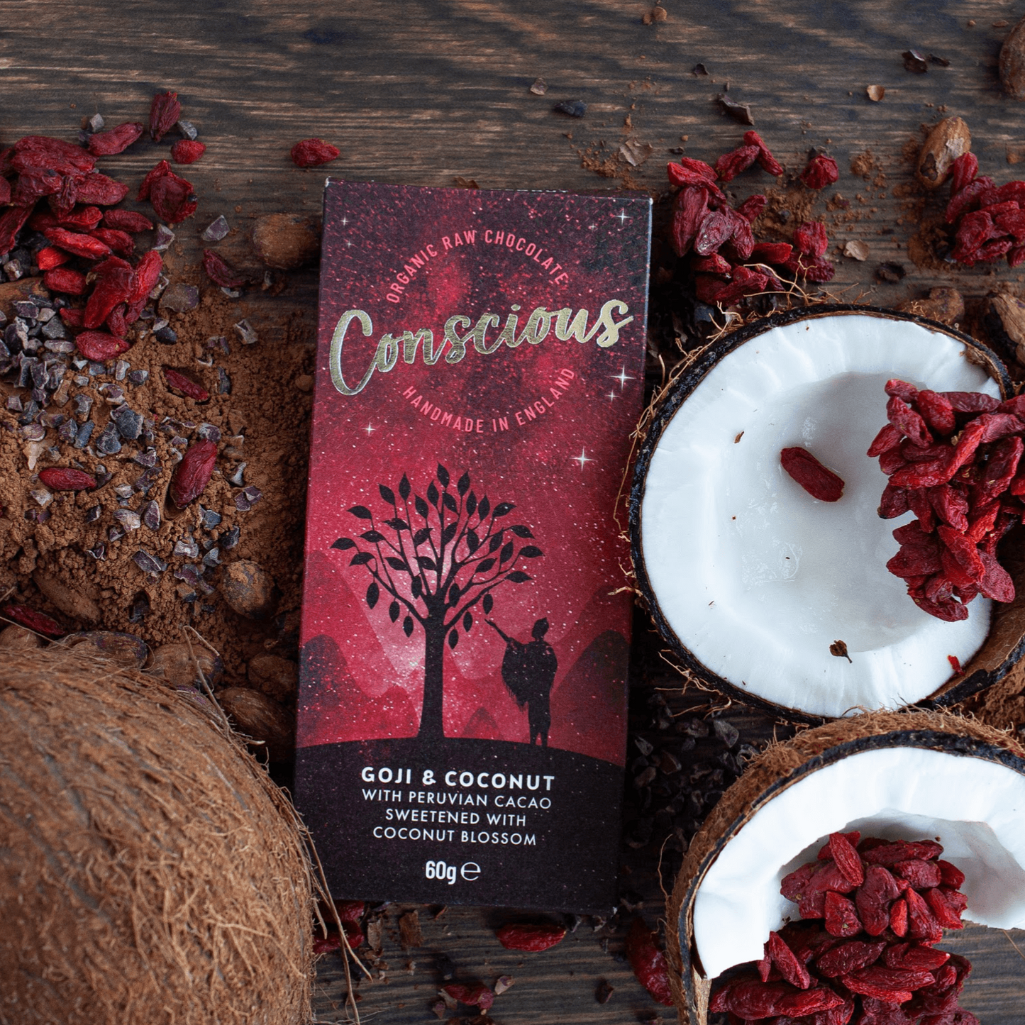 Goji & Coconut 60g - Conscious Chocolate