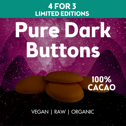 LIMITED EDITION - Pure Dark 100% Chocolate Buttons