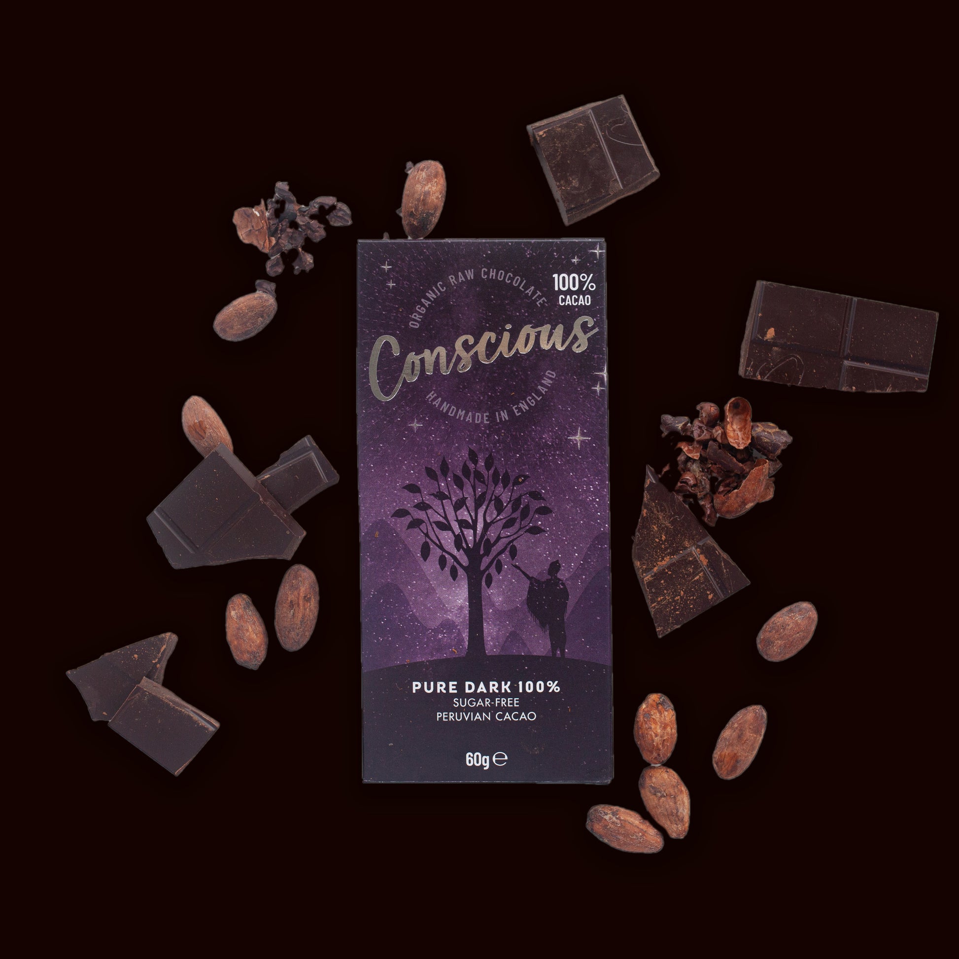 Pure Dark 100% Chocolate 60g