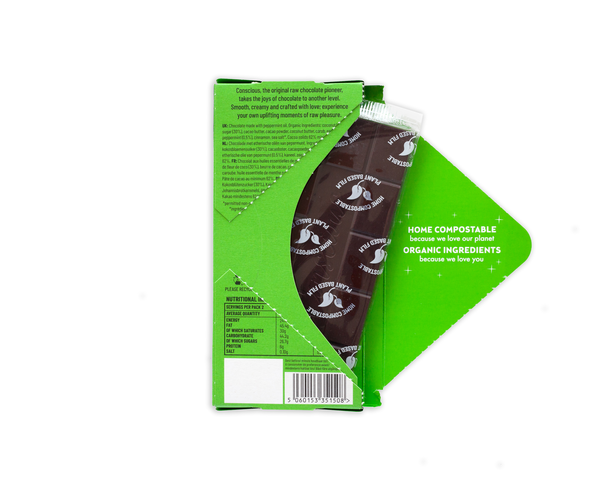 Peppermint 60g - Conscious Chocolate