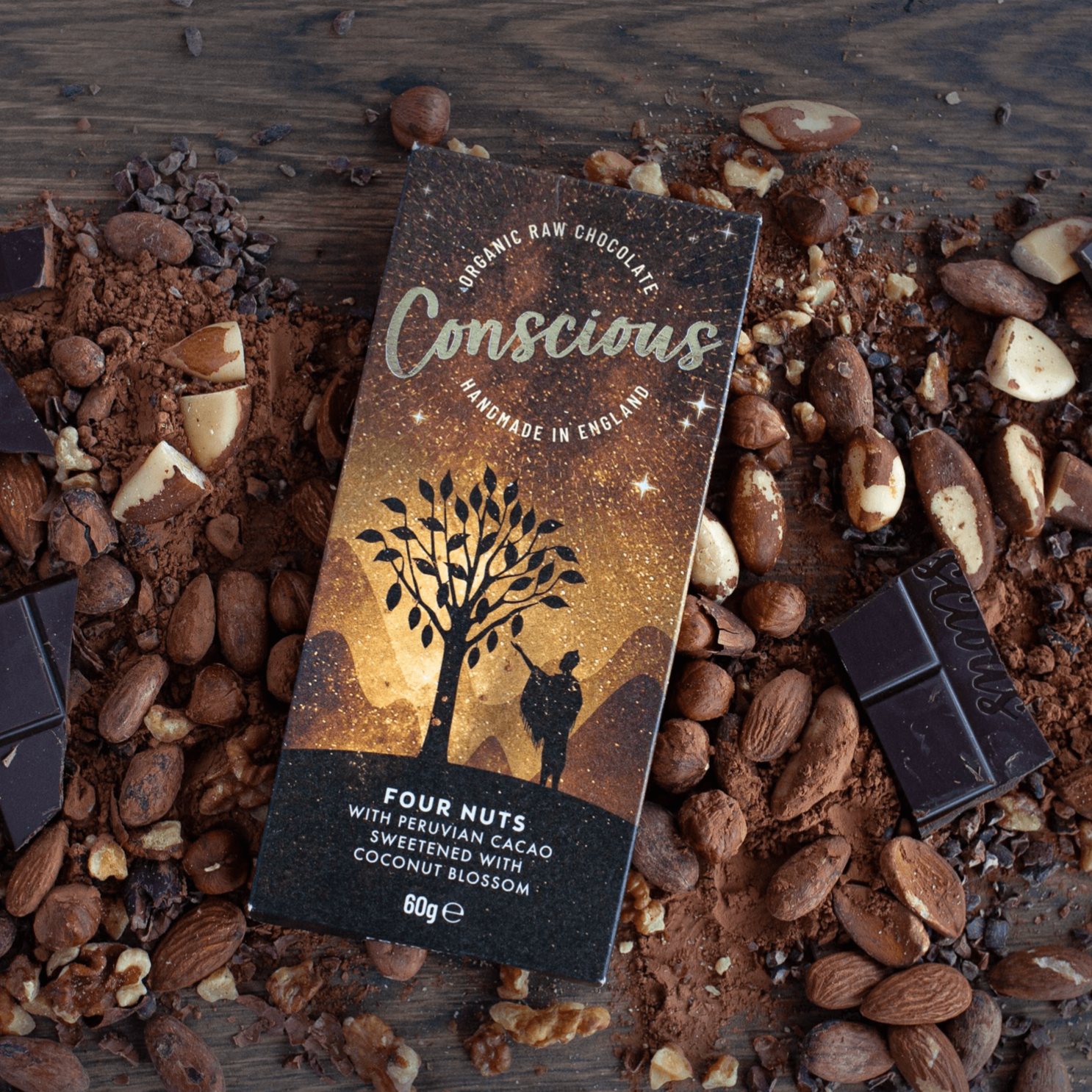 Four Nuts 60g - Conscious Chocolate